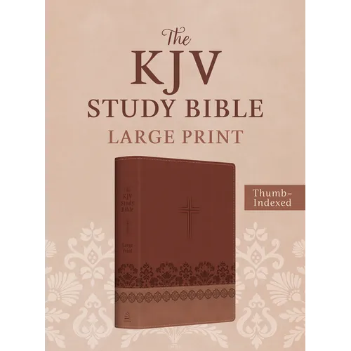 The KJV Study Bible, Large Print (Indexed) [Rose & Chestnut Cross]