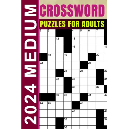 2024 Medium Crossword Puzzles for Adults: Challenging and Relaxing Crossword Puzzles Book With Solutions-(Over75 Puzzles) - Paperback