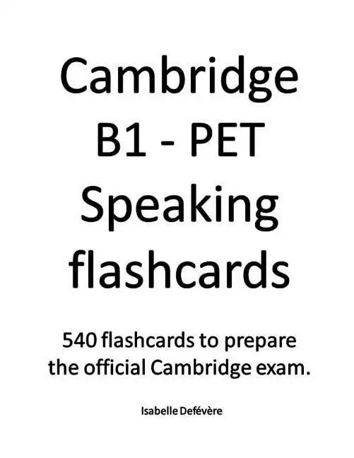 Cambridge B1 - PET Speaking flashcards - Paperback