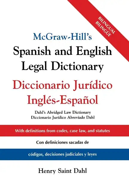 McGraw Hill's Spanish/English Legal Dict (Pb) - Paperback