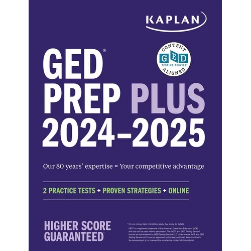 GED Test Prep Plus 2024-2025: Includes 2 Full Length Practice Tests, 1000+ Practice Questions, and 60+ Online Videos - Paperback