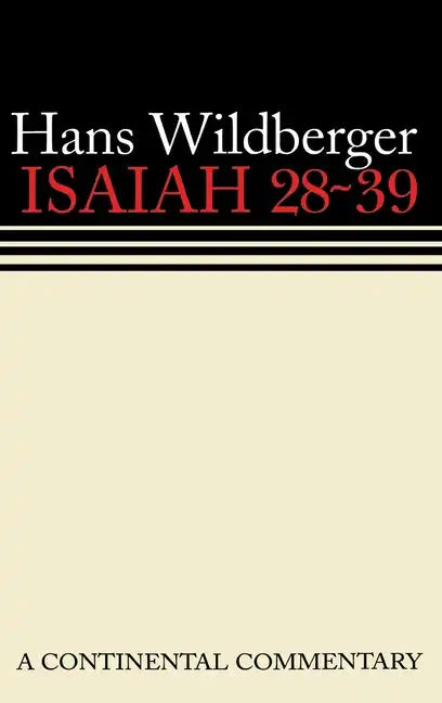 Isaiah 28 39 Continental Comme - Hardcover