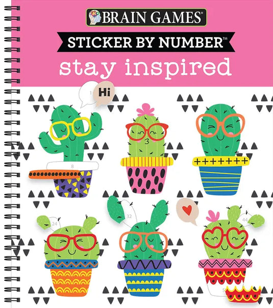 Brain Games - Sticker by Number: Stay Inspired - Spiral