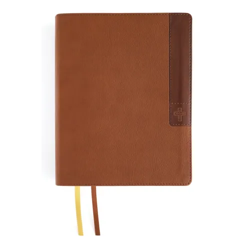 Niv, Journal the Word Bible (Perfect for Note-Taking), Large Print, Leathersoft, Brown, Red Letter, Comfort Print: Reflect, Take Notes, or Create Art - Imitation Leather