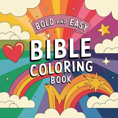 Bold & Easy Bible Coloring Book for Kids 4-8: Fun Simple Coloring Book for Children - Paperback