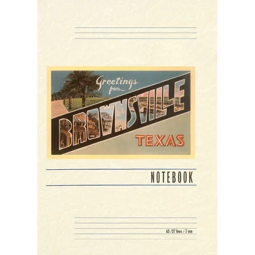 Vintage Lined Notebook Greetings from Brownsville, Texas - Paperback