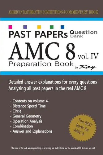 Past Papers Question Bank AMC8 [volume 4]: amc8 math preparation book - Paperback
