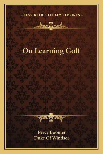 On Learning Golf - Paperback