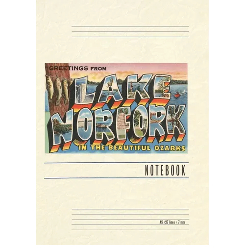 Vintage Lined Notebook Greetings from Lake Norfolk, Arkansas - Paperback