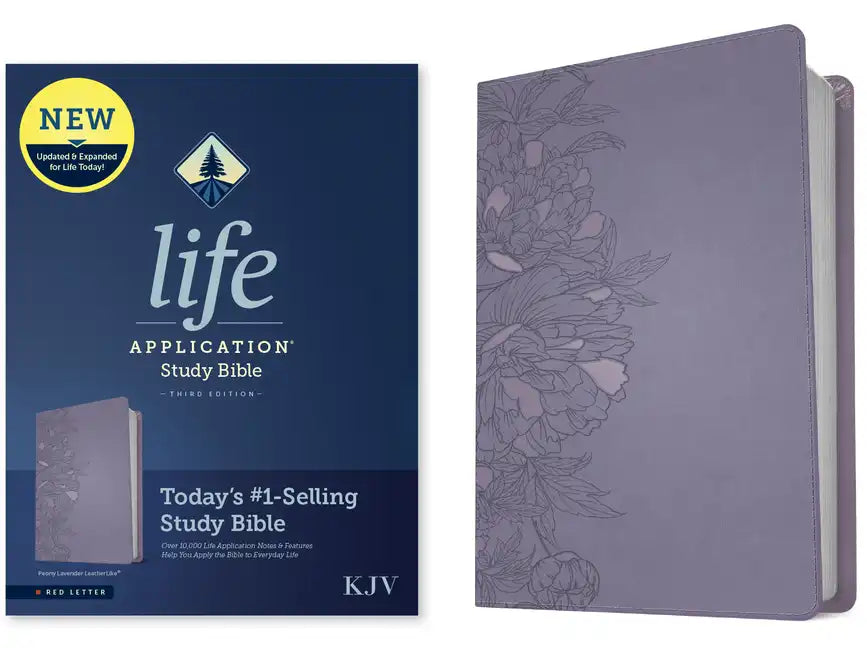 KJV Life Application Study Bible, Third Edition (Leatherlike, Peony Lavender, Red Letter) - Imitation Leather