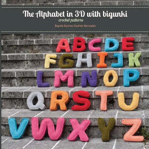 The Alphabet in 3D with bigunki. Crochet patterns - Paperback