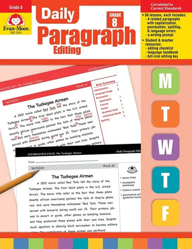 Daily Paragraph Editing, Grade 8 Teacher Edition - Paperback