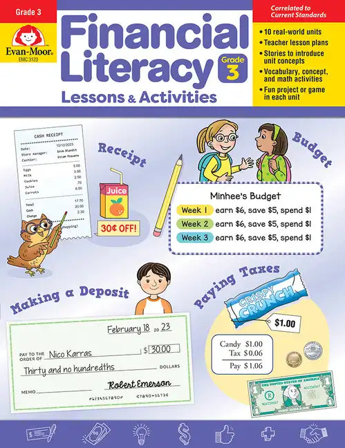Financial Literacy Lessons and Activities, Grade 3 Teacher Resource - Paperback