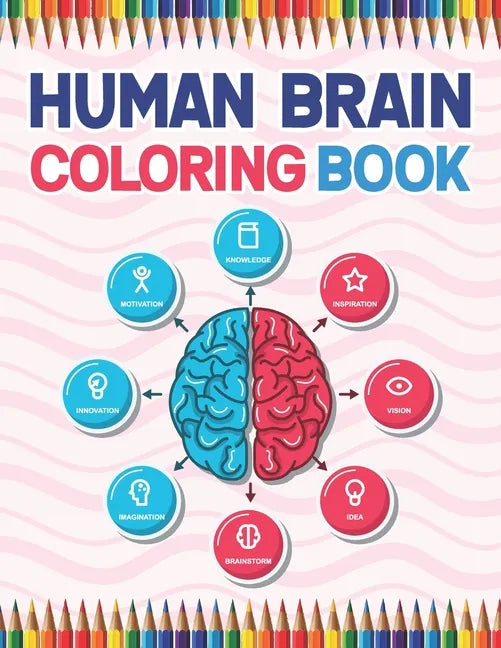 Human Brain Coloring Book: The Human Brain Coloring Book. Human Brain Model Anatomy, Human Brain Diagram, Human Brain Art, Human Brain and Human - Paperback