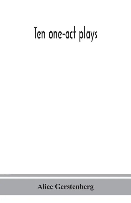Ten one-act plays - Paperback