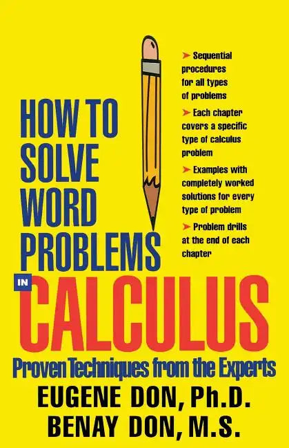 How to Solve Word Problems in Calculus - Paperback