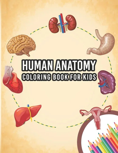 Human Anatomy Coloring Book For Kids: My First Human Body Parts And Human Anatomy Entertaining And Instructive Guide For 60 Human Body Parts Coloring - Paperback