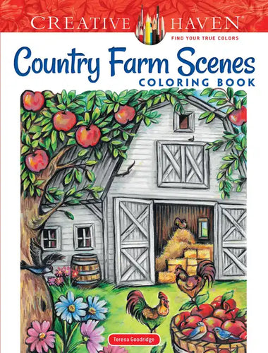 Creative Haven Country Farm Scenes Coloring Book - Paperback