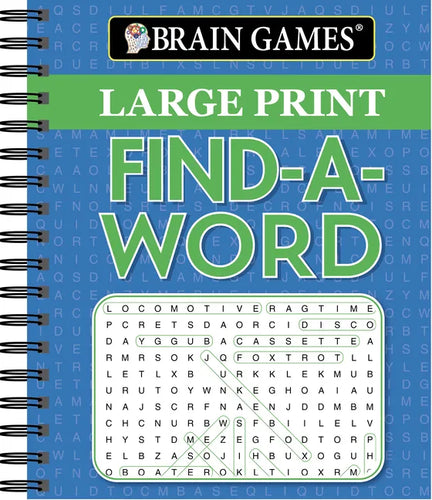 Brain Games - Large Print Find a Word - Spiral