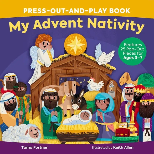 My Advent Nativity Press-Out-And-Play Book: Features 25 Pop-Out Pieces for Ages 3-7 - Board Book