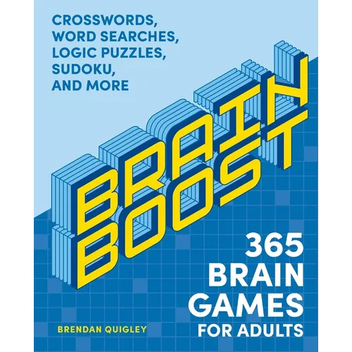 Brain Boost: 365 Brain Games for Adults: Crosswords, Word Searches, Logic Puzzles, Sudoku, and More