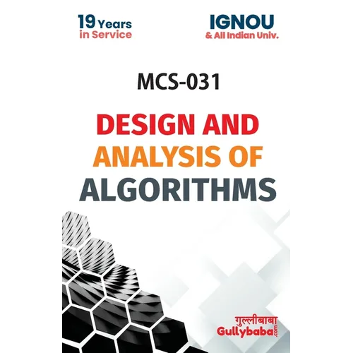 MCS-031 Design And Analysis Of Algorithm - Paperback