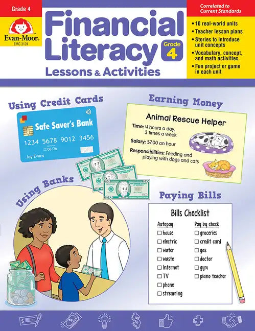 Financial Literacy Lessons and Activities, Grade 4 Teacher Resource - Paperback