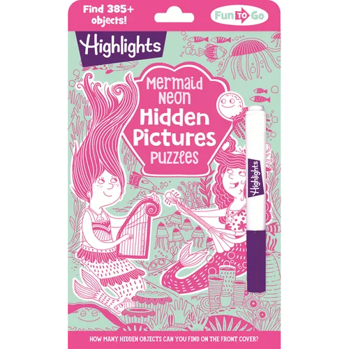Mermaid Neon Hidden Pictures Puzzles - Paperback