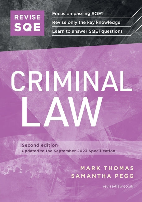 Revise SQE Criminal Law: SQE1 Revision Guide 2nd ed - Paperback