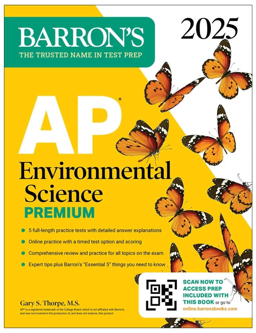 AP Environmental Science Premium, 2025: Prep Book with 5 Practice Tests + Comprehensive Review + Online Practice - Paperback