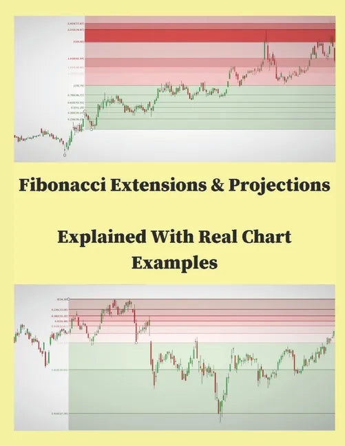 Fibonacci Extensions & Projections Explained With Real Char Examples - Paperback