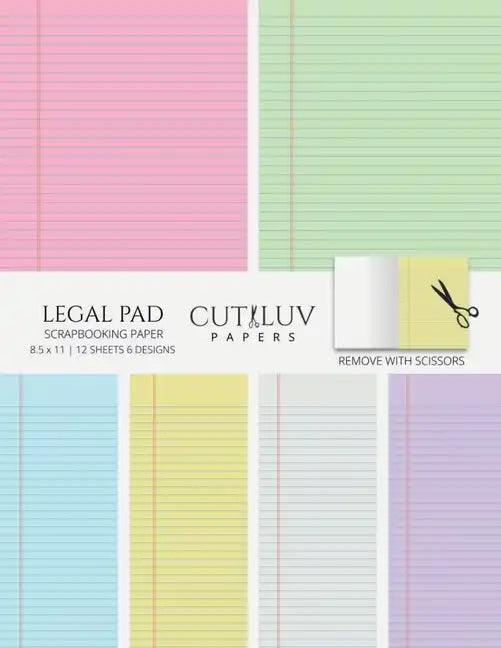Legal Pad Collage Paper for Scrapbooking: Back To School Office Themed Decorative Paper for Crafting - Paperback