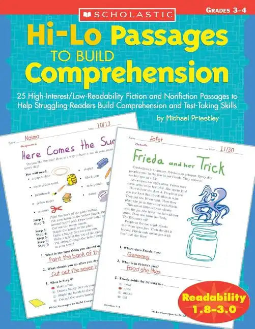 Hi-Lo Passages to Build Comprehension: Grades 3-4 - Paperback