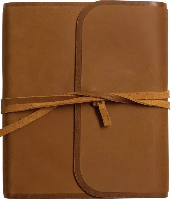 ESV Journaling Bible (Natural Leather, Brown, Flap with Strap) - Leather