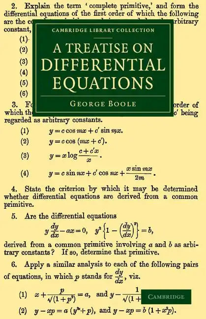 A Treatise on Differential Equations - Paperback