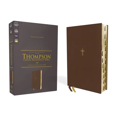Nasb, Thompson Chain-Reference Bible, Leathersoft, Brown, 1995 Text, Red Letter, Thumb Indexed, Comfort Print - Imitation Leather