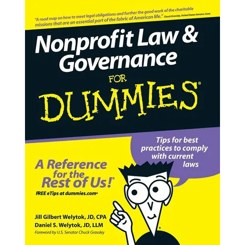 Nonprofit Law and Governance for Dummies - Paperback