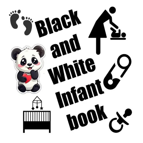 Black and White High Contrast Infant Book - Paperback