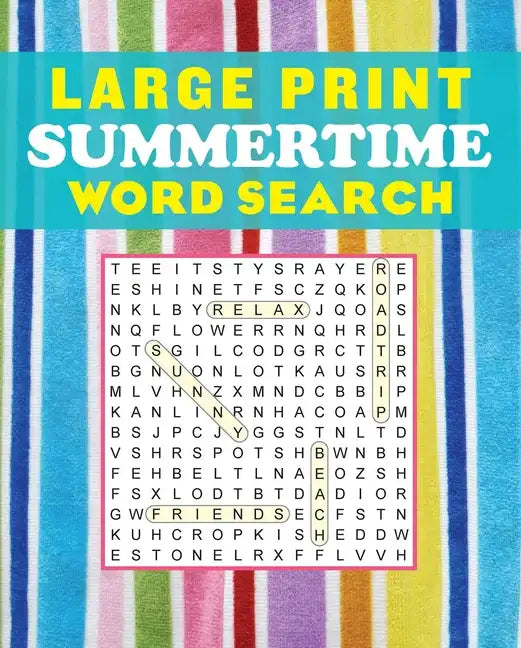 Large Print Summertime Word Search - Paperback