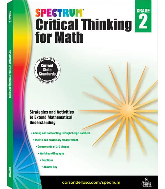 Spectrum Critical Thinking for Math, Grade 2: Volume 44 - Paperback