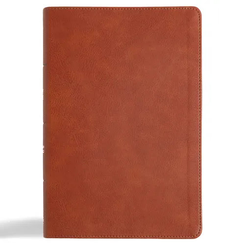 CSB Giant Print Reference Bible, Digital Study Edition, Burnt Sienna Leathertouch, Indexed - Imitation Leather