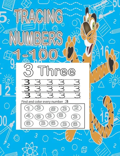 Tracing Numbers 1-100: Abook for teaching and practicing numbers from 1 to 100 for pre- kindergarten children - Paperback