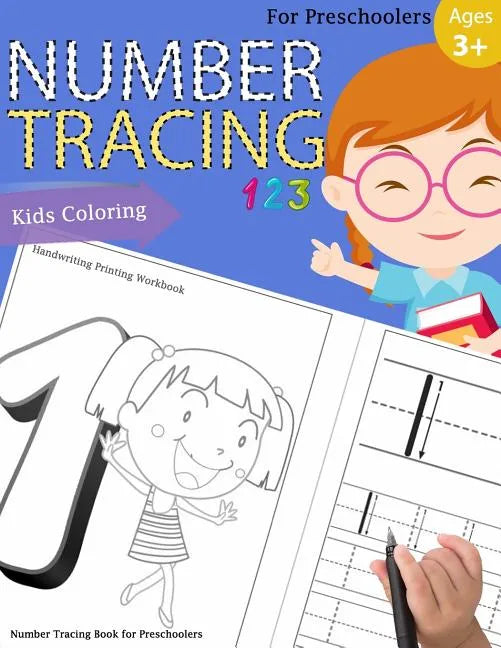 Number Tracing Book for Preschoolers: Number tracing books for kids ages 3-5, Number tracing workbook, Number Writing Practice Book, Number Tracing Bo - Paperback