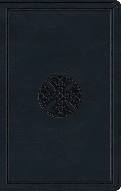 ESV Large Print Value Thinline Bible (Trutone, Navy, Mosaic Cross Design) - Imitation Leather