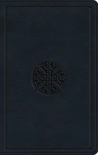 ESV Large Print Value Thinline Bible (Trutone, Navy, Mosaic Cross Design) - Imitation Leather