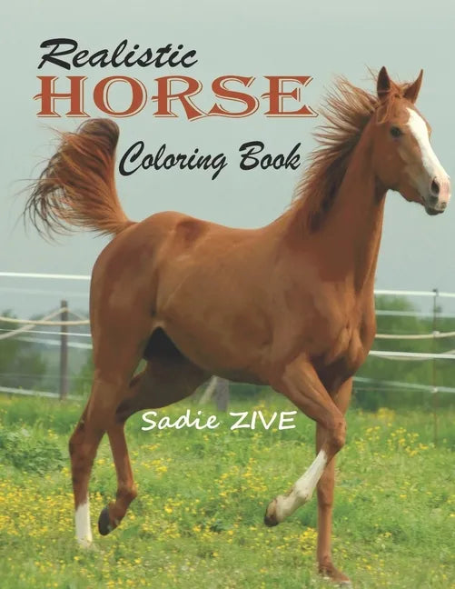 Realistic Horse Coloring Book: Wonderful World of Horses Coloring Book: An Adult Coloring Book for Horse Lovers; Big Book of Horses to Color; Horse C - Paperback