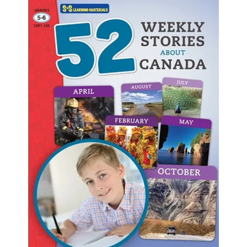 52 Weekly Nonfiction Stories About Canada Grades 5-6 - Paperback