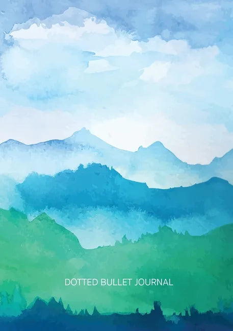 Watercolor Blue & Green Hills - Dotted Bullet Journal: Medium A5 - 5.83X8.27 - Paperback
