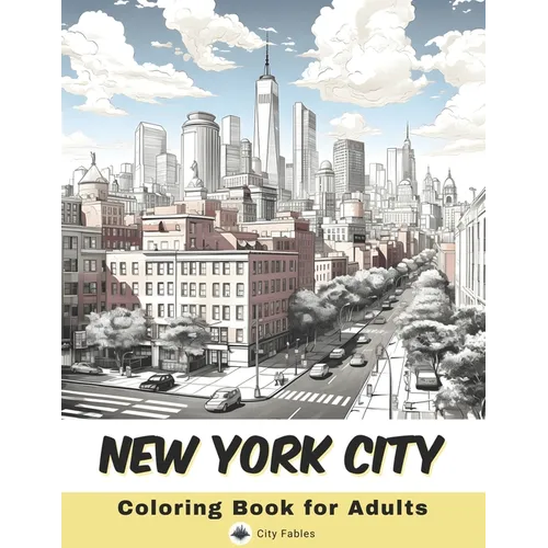 New York City Coloring Book for Adults: 40 Pages of NYC landmarks - Paperback