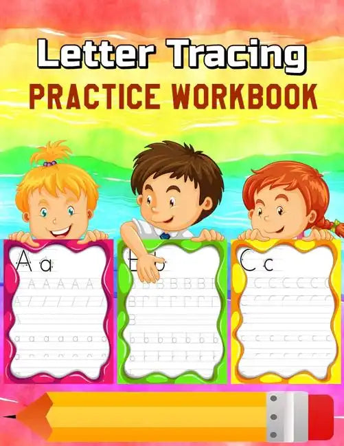 Letter Tracing Practice Workbook: Alphabet Animals, Trace Letters Of The Alphabet And Words Plus Trace Shapes And Patterns Workbook (Jumbo Size) - Paperback